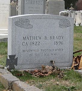 Brady's grave at Congressional Cemetery