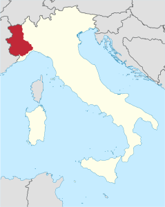 Karte der Kirchenprovinz Turin
