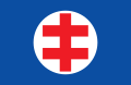 Die Parteiflagge der Ludaken (1938–1945) übernahm die Stilform der Rodobrana-Flagge aus den 1920ern