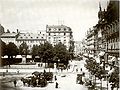 Pre-1898 photograph showing the Pariser Hof (behind the Schiller Memorial)