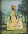 Image 49Free woman of color with mixed-race daughter; late 18th-century collage painting, New Orleans (from Louisiana)