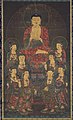 Amitabha und acht große Bodhisattvas, 14. Jahrhunderts
