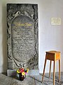 Lengthy epitaph for Johann Wauer (d. 1728), a German pastor, concluding with a short Biblical quotation