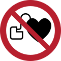 P007: Kein Zutritt für Personen mit Herzschrittmachern oder implantierten Defibrillatoren