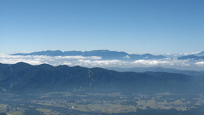 Kiso Mountains seen from east (Mount Amida)
