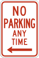 R7-1 No parking any time