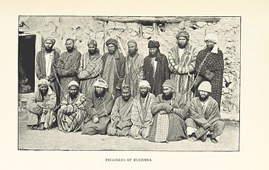 A group of prisoners in Bukhara, 1899