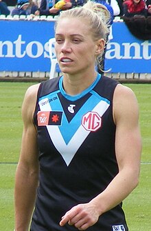 Close-up photo of Phillips in a Port Adelaide home guernsey