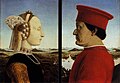 Double portrait of the Dukes of Urbino by Piero della Francesca. c. 1465-1470