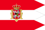 The height of Saxony's power: Royal standard of the Saxon Kings of Poland-Lithuania (1697–1706; 1709–1763)