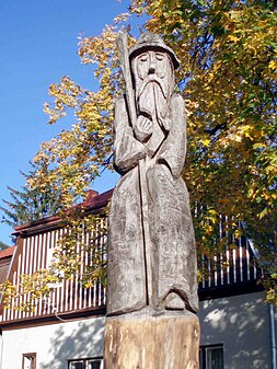Rubezahl woodcarving in the Polish Giant Mountains