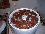 Raw meat before dehydration into jerky