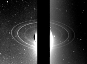 Rings of Neptune taken in occultation from 280,000 km
