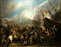 Painting of Turgut Reis landing on Malta by Eugenio Caxes (1575–1634)