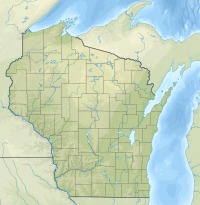 Reliefkarte: Wisconsin