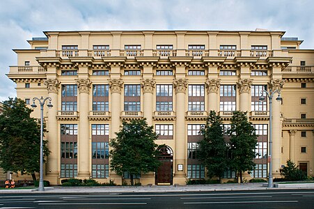 Stalinist Composite columns of the Zholtovsky House, Moscow, by Ivan Zholtovsky, 1932-1934