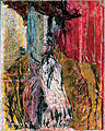 Self-Portrait with a Hat, 1983, Oil on photographic paper laid down on canvas, 60 x 48 cm.