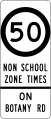 (G9-375) Speed Limit during Non-School Zone times (used in New South Wales)