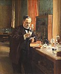 Photographic portrait of Louis Pasteur, by Finnish painter Albert Eledfelt