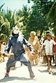 Be. Popular celebration in Holhudu Island. Men dressed like evil spirits walk around the island scaring the children.