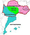Supradialectal classification of Occitan according to P. Bec[9]