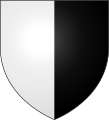 Coat of Arms, City of Metz, France. Per pale argent and sable.