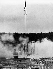 A V-2 missile being launched in summer 1943