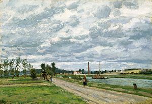 Die Ufer der Oise in der Nähe von Pontoise (Camille Pissarro)