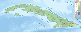Map showing the location of Jardines de la Reina