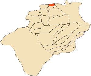 Location of Mogheul commune within Béchar Province