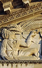 Relief of Bichat on the pediment of the Panthéon