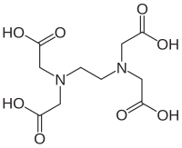 Die Strukturformel von Ethylendiamintetraessigsäure