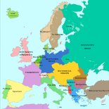 Veränderungen der politischen Grenzen Europas durch den Ersten Weltkrieg (links: 1914, rechts: 1929)