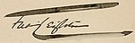 Sir Frederic's signature