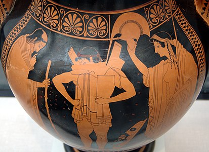 Ancient Greek band of palmettes on a vessel, c. 510 BC, potter, Staatliche Antikensammlungen, Munich, Germany