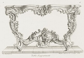 Table design by Juste-Aurele Meissonier (1730)