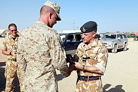 Desert Combat Dress worn with an RAF beret and stable belt.