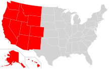 Map of the American West