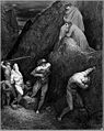 Muhammad suffering punishment in Hell. From Gustave Doré's illustrations of the Divine Comedy (1861)