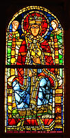 Charlemagne from a Romanesque window in Strasbourg Cathedral