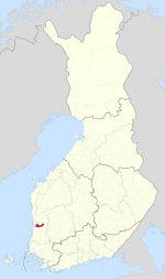 Location of Noormarkku in Finland