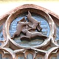 Dreihasenfenster ('Window of Three Hares') in Paderborn Cathedral in Paderborn, Germany