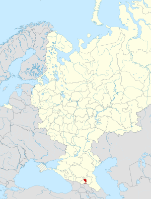 Location of Republic of Ingushetia