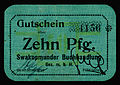 A ten pfennig Swakopmunder Buchhandlung note issued in 1916
