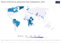 Image 102Share of electricity production from hydropower, 2022 (from Hydroelectricity)