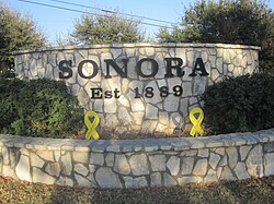 Sonora entrance sign