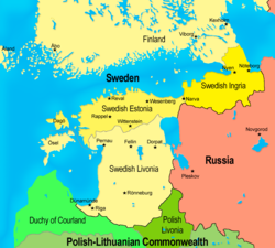Baltic provinces of Swedish Empire in the 17th century.