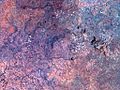 Vredefort-Krater. Er ist der größte sicher identifizierte Einschlagkrater der Erde.