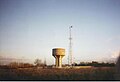 Banbury's Water Tower and TV/radio/moblie phone mast in 2004. It was biult circa 1964.