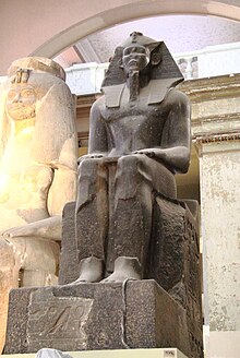 Granite statue of Imyremeshaw in the Egyptian Museum in Cairo